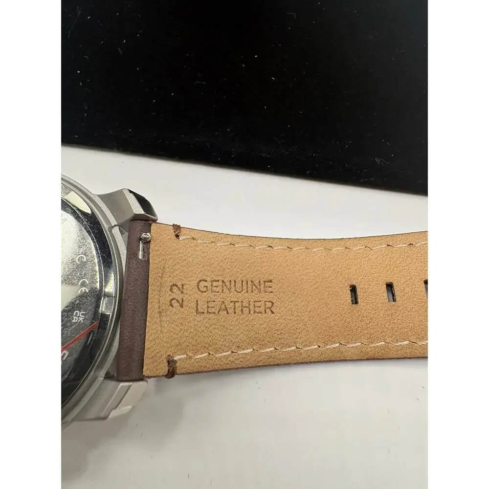 Fossil Chronograph Stainless Steel Watch Brown Leather